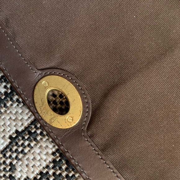 EUC Coach Classic Canvas + Leather Satchel Handbag - Picture 4 of 10